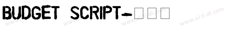budget script字体转换